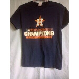 Gildan Navy Houston Astros 2017 World Series Champions T-Shirt, Size S